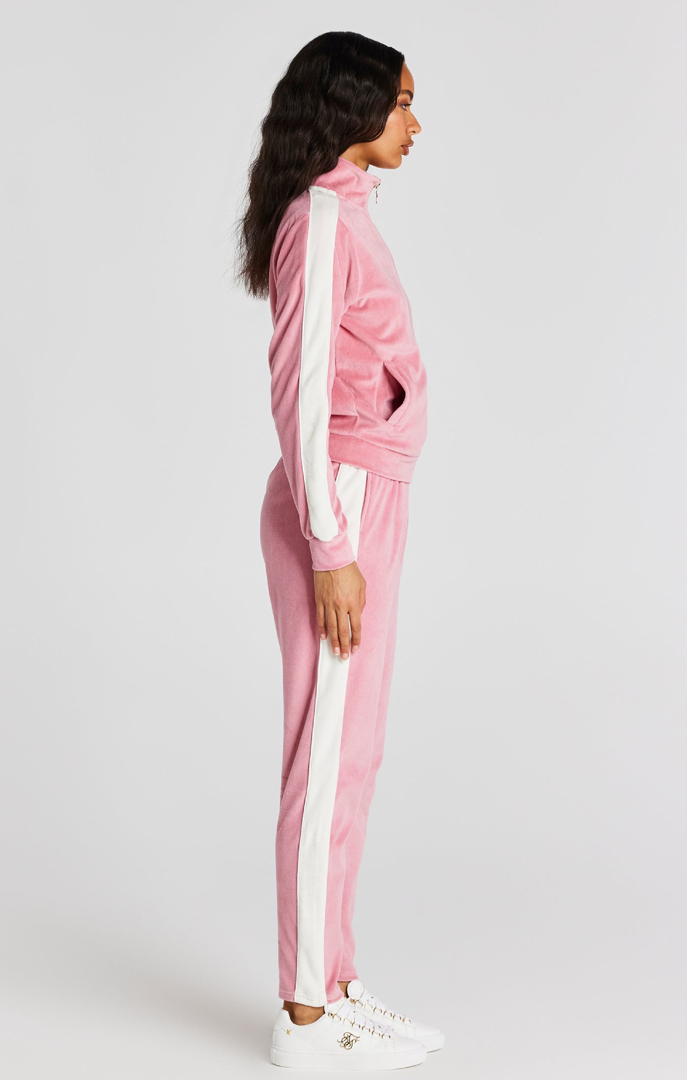 Pink Velour Track Top (3)