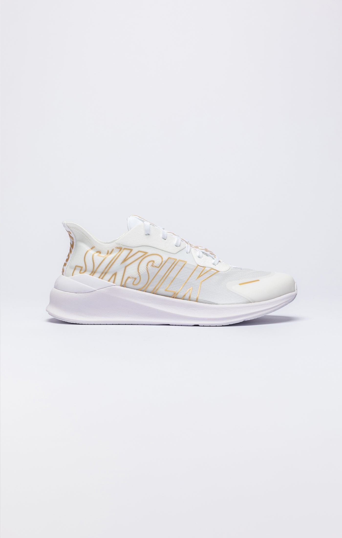 Damen Weiß &amp; Gold Mako Performance Sneaker