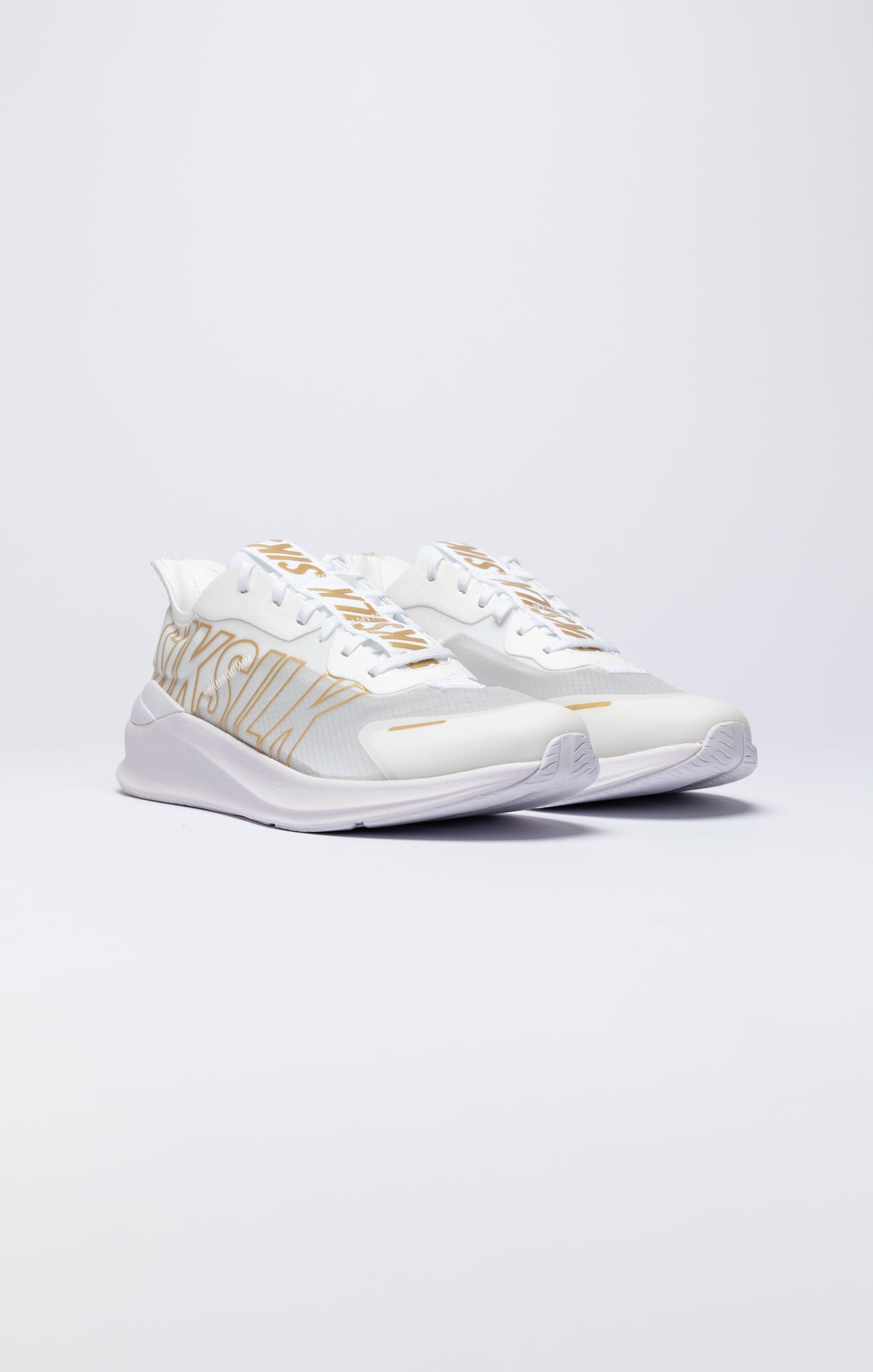 Damen Weiß &amp; Gold Mako Performance Sneaker (3)