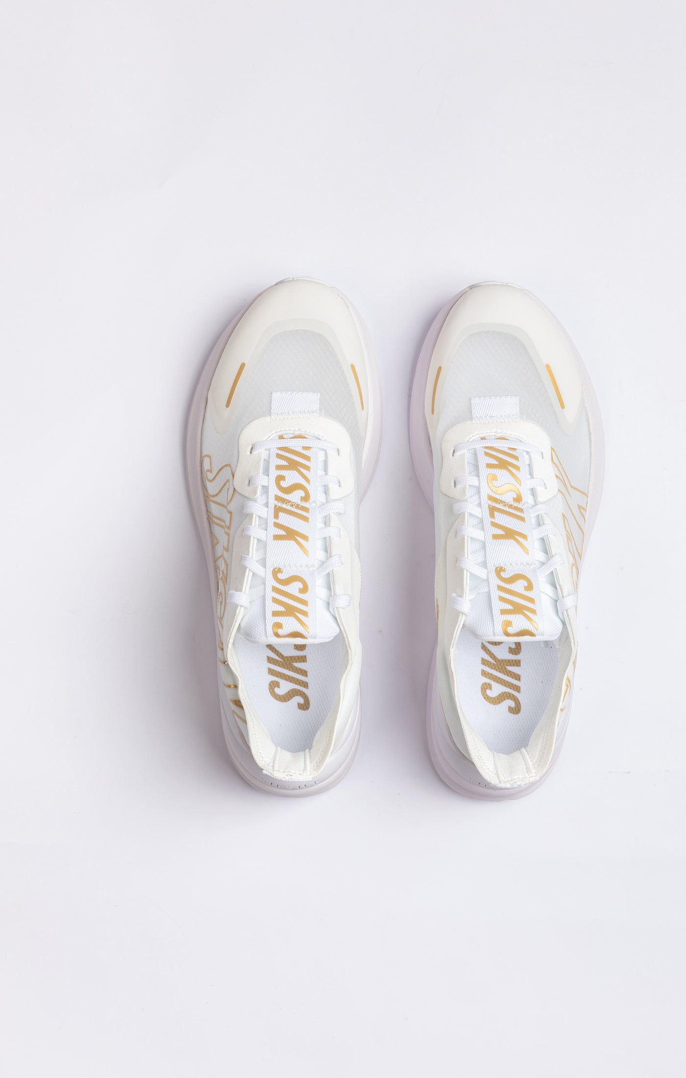 Damen Weiß &amp; Gold Mako Performance Sneaker (5)